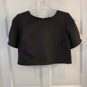 Motel black crop top